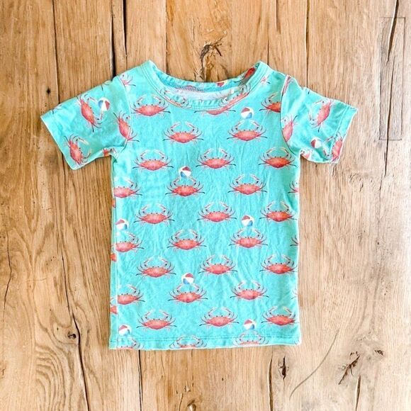 Posh Peanut Short Sleeve Crab and Beach Ball Tee Size 12-18M - Picture 1 of 3